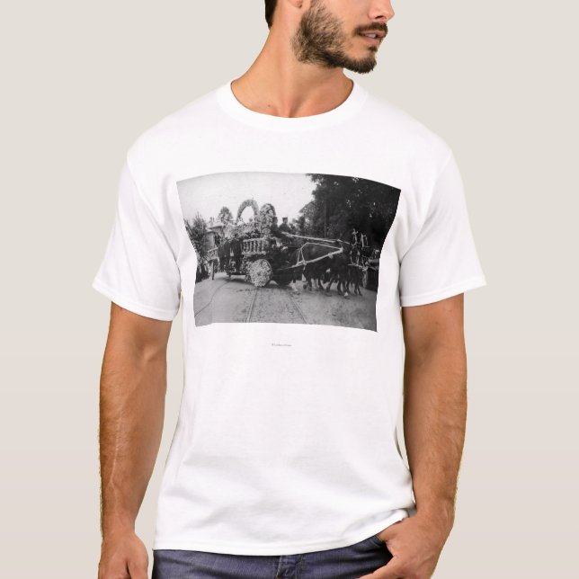 Portland ODER Rosen-Festival-Parade-Pferde T-Shirt (Vorderseite)