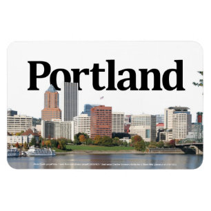 Portland oder Skyline mit Portland im Himmel Magnet