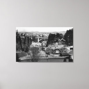 Portland ODER Stadtansicht vom Stadt-Park Leinwanddruck