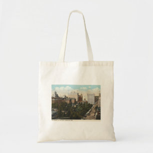 Portland OR, Panorama Downtown 1920er Jahre im Vin Tragetasche