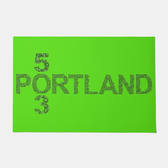 Portland Oregon 503 Herzlich willkommen bei Tell3P Fußmatte (Vorderseite)