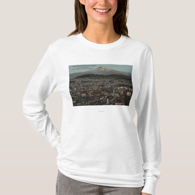 Portland, Oregon - Ansicht des Stadtzentrums mit T-Shirt (Vorderseite)
