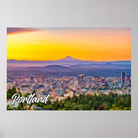 Portland, Oregon, at Sunset