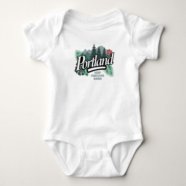 Portland Oregon Baby Strampler (Vorderseite)