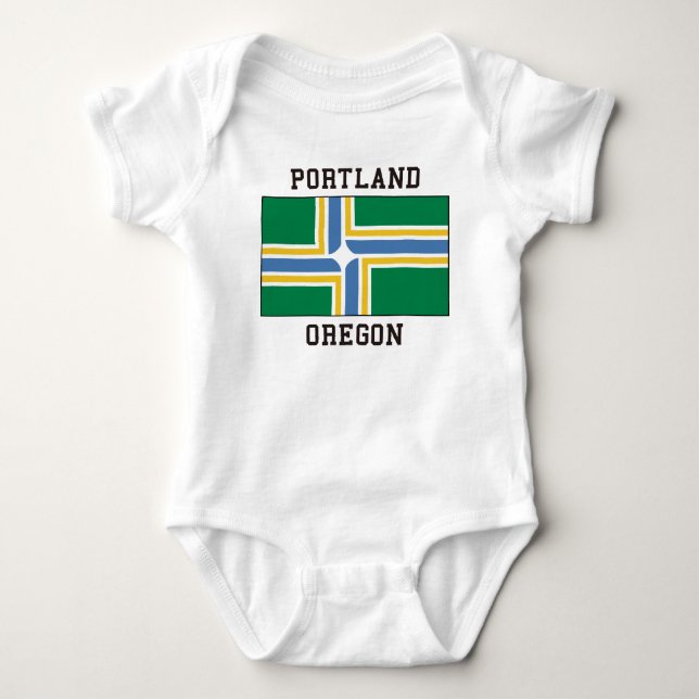 Portland Oregon Baby Strampler (Vorderseite)