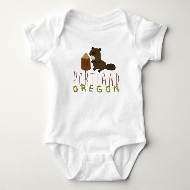 Portland Oregon Baby Strampler (Vorderseite)