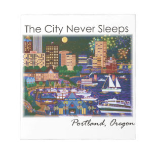 Portland Oregon bei Nacht Notizblock