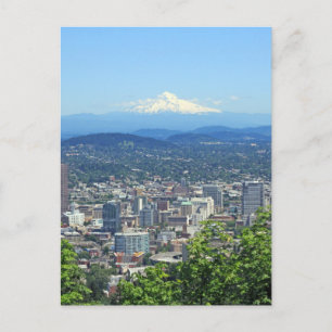 Portland, Oregon City und Aussicht auf die Berge Postkarte