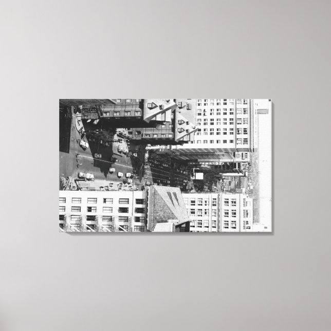 Portland, Oregon City View 6th Avenue Leinwanddruck (Vorderseite)