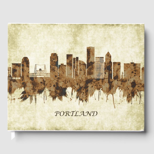 Portland Oregon Cityscape Gästebuch (Vorderseite)