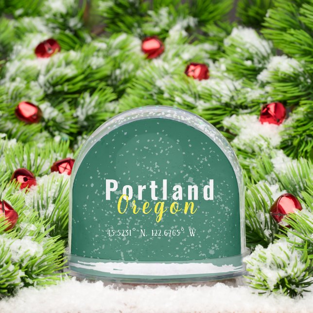 Portland Oregon Coordinates Schneekugeln (Weihnachten)