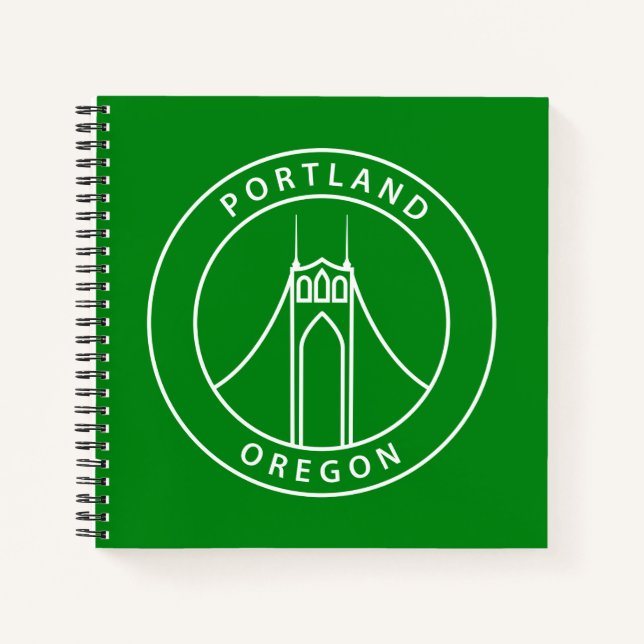 Portland Oregon Design Notizbuch (Vorderseite)