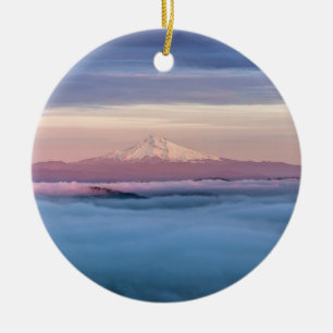 Portland Oregon in die Stadt bedeckt im Nebel am Keramikornament