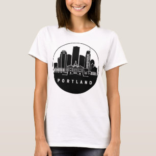 Portland Oregon Multnomah Skyline T - Shirt
