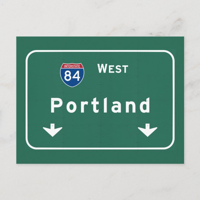 Portland Oregon oder Autobahn Interstate Freeway : Postkarte (Vorderseite)