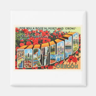 Portland Oregon OR Old Vintage Travel Souvenir Magnet