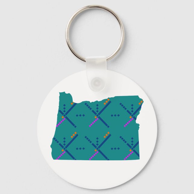 Portland Oregon PDX Airport Carpet Schlüsselanhänger (Vorderseite)