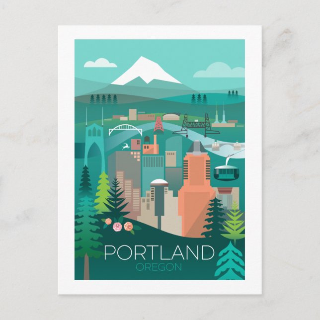 Portland, Oregon Postcard Postkarte (Vorderseite)