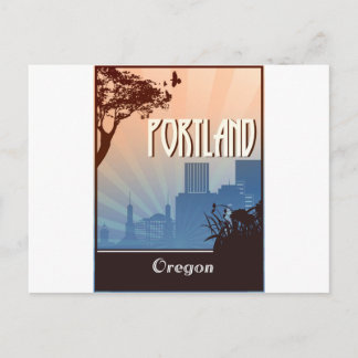 Portland, Oregon Retro Art Postkarte