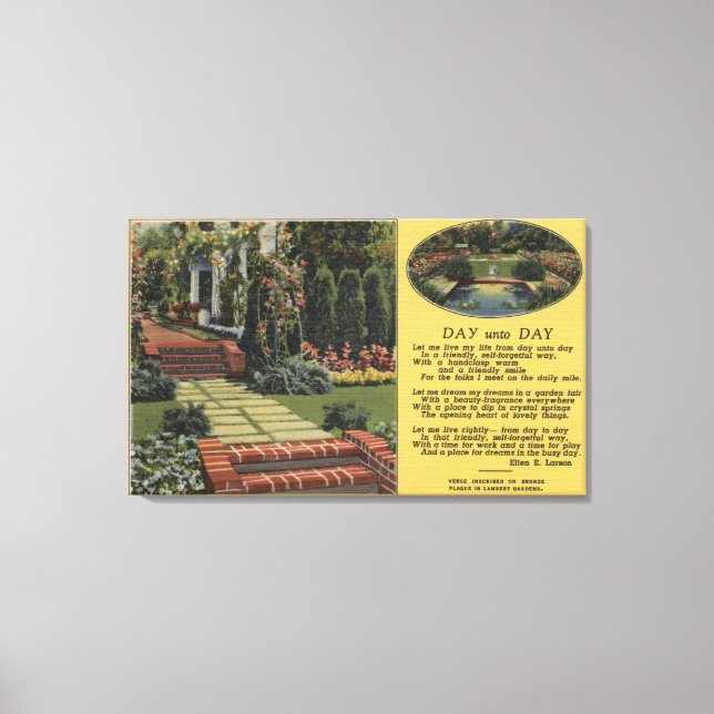 Portland, Oregon, Rose Festival - Queens Court Leinwanddruck (Vorderseite)