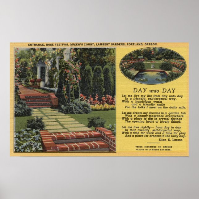 Portland, Oregon, Rose Festival - Queens Court Poster (Vorne)