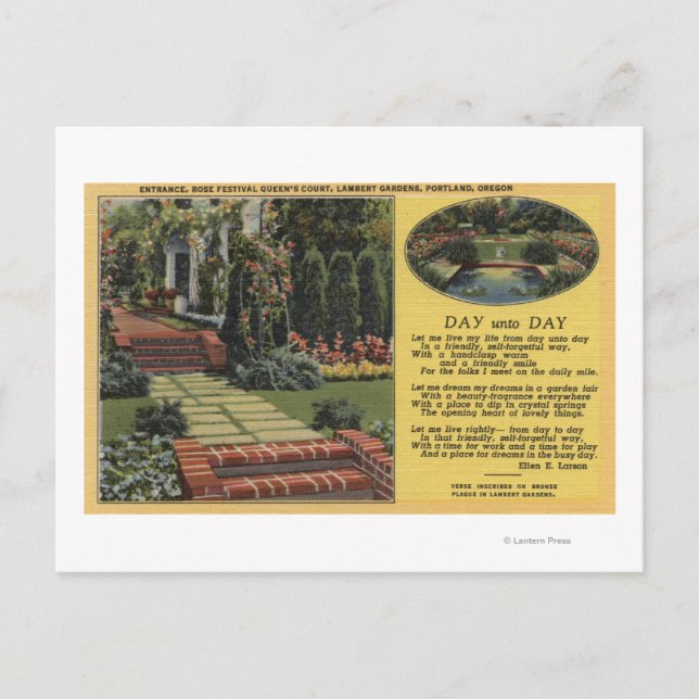 Portland, Oregon, Rose Festival - Queens Court Postkarte (Vorderseite)