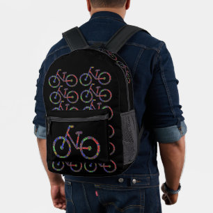Portland Oregon Rosenstadt Farbige Fahrradtasche Bedruckter Rucksack