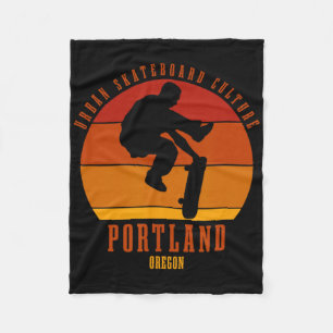 Portland Oregon Skateboarder Urne Skateboarding 2  Fleecedecke