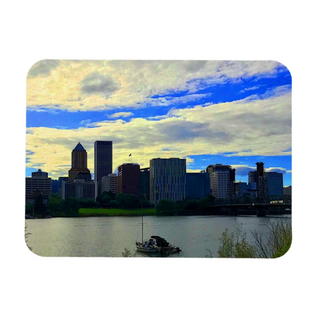 Portland, Oregon Skyline #1 Magnet (Horizontal)
