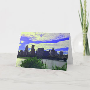 Portland, Oregon Skyline #2 Karte