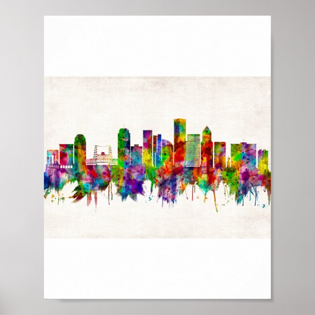 Portland Oregon Skyline Poster (Vorne)