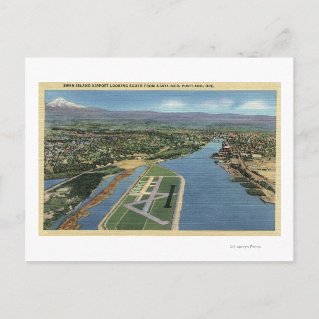 Portland, Oregon - Swan Island Airport Postkarte (Vorderseite)
