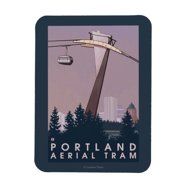 Portland, Oregon, Trambahn Szene Magnet (Vertikal)