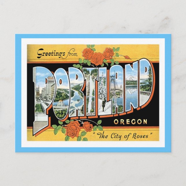 Portland Oregon US City Postkarte (Vorderseite)