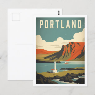 Portland Oregon USA Berühmter Reiseort im Vintage- Postkarte