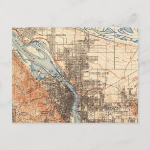 Portland Oregon Vintage Karte
