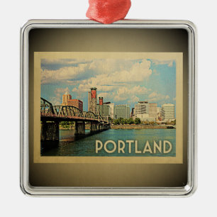 Portland Oregon Vintage Ornament Aus Metall