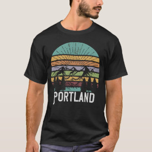 Portland Oregon Vintage Retro Berg 70er 80er S g T-Shirt