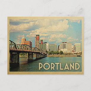 Portland Oregon Vintage Travel Postkarte