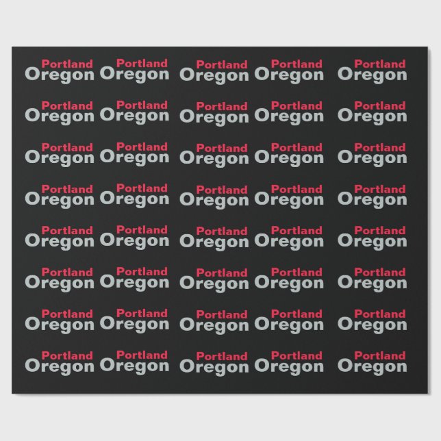 Portland, Oregon Wrapping Paper Geschenkpapier (Flach)