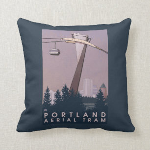Portland, OregonAerial Tram-Szene Kissen