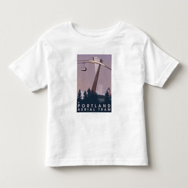 Portland, OregonAerial Tram-Szene Kleinkind T-shirt (Vorderseite)