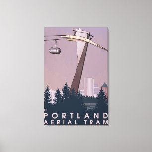 Portland, OregonAerial Tram-Szene Leinwanddruck