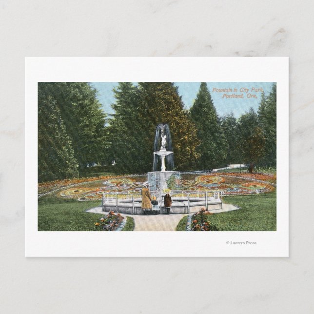 Portland, OregonCity Park Postkarte (Vorderseite)