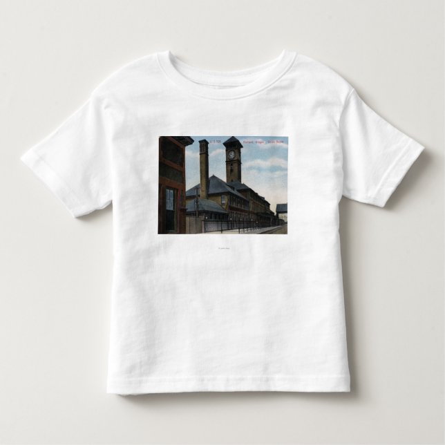 Portland, OregonUnion Depot und Glockenturm Kleinkind T-shirt (Vorderseite)