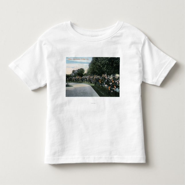Portland, OregonView eines Rosen-Gartens Kleinkind T-shirt (Vorderseite)