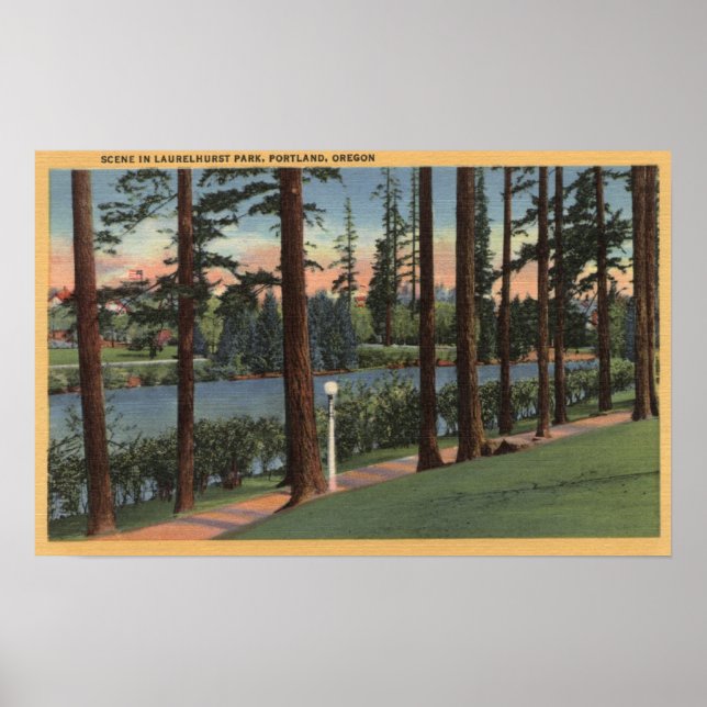 Portland, ORScene im Laurelhurst Park Poster (Vorne)