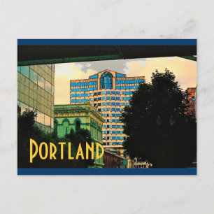 Portland Postcard (Gelb) Postkarte