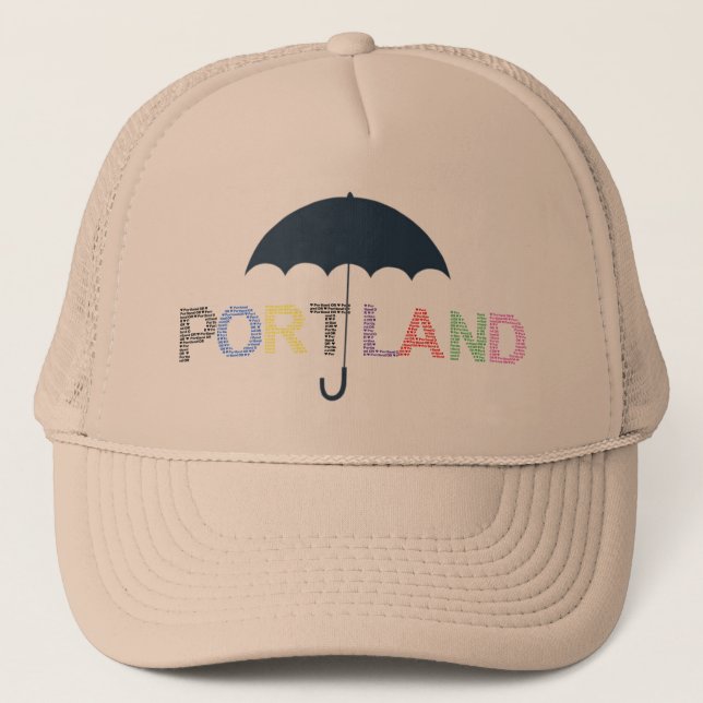 Portland Rain Wether Baseball Cap Trucker Hat Truckerkappe (Vorderseite)