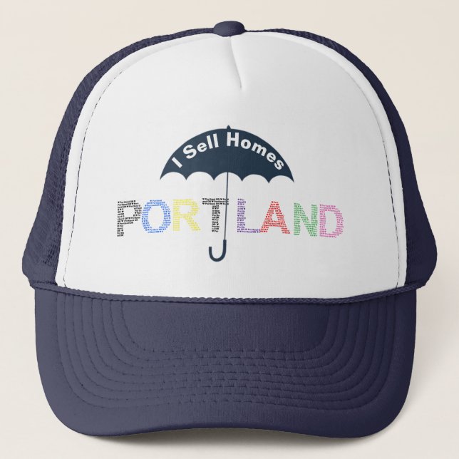 Portland Real Anwesen Zuhause Navy Baseball Cap Ha Truckerkappe (Vorderseite)
